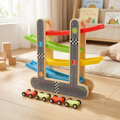 Wooden Click-Clack Race Track
