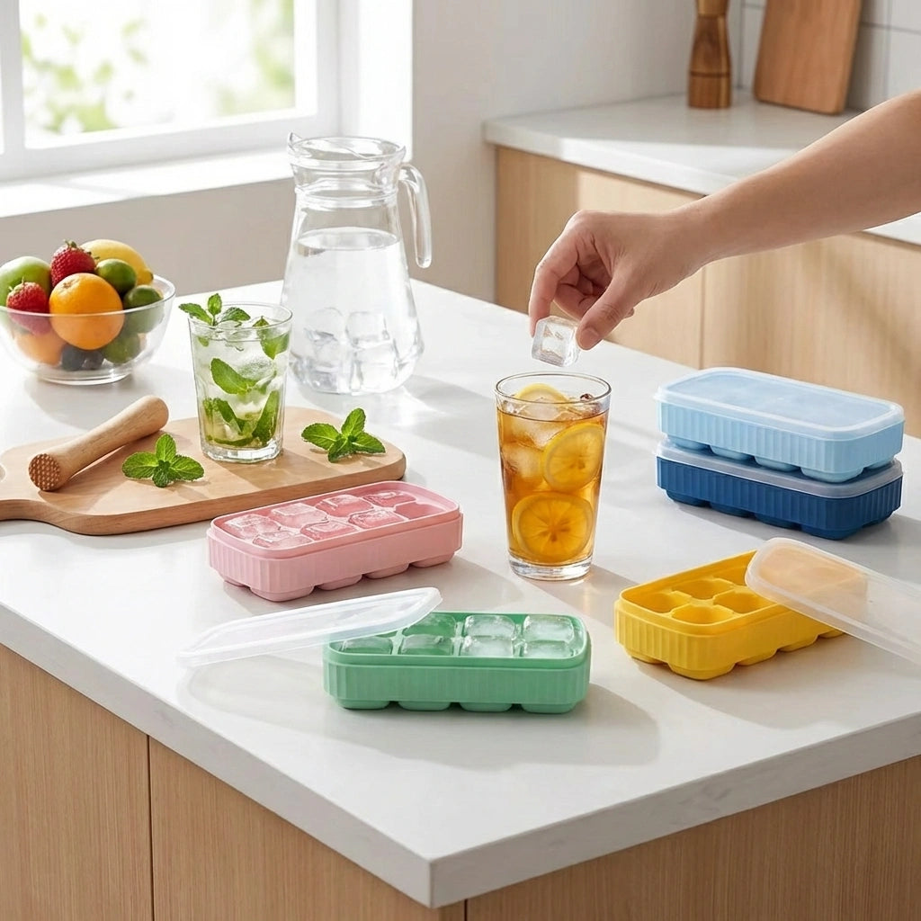 Mini Silicone Ice Cube Tray with Lid