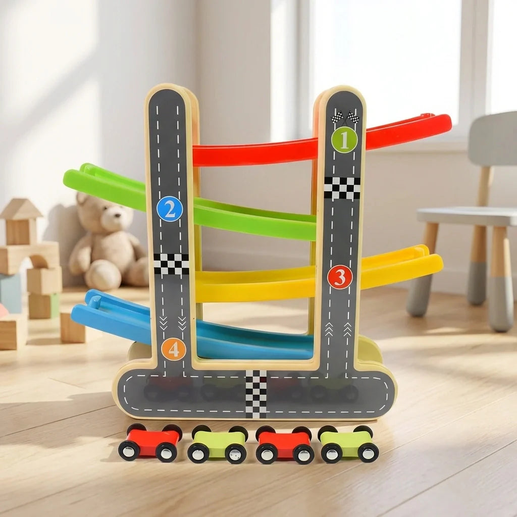 Wooden Click-Clack Race Track