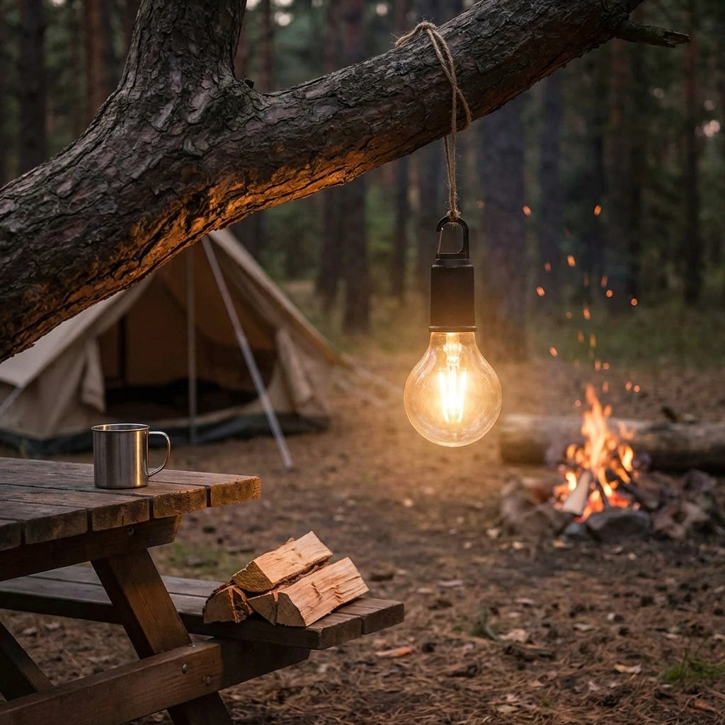 Decorative Hanging Bulb with 3 Modes Tent Lamp for Camping Pack of 1
