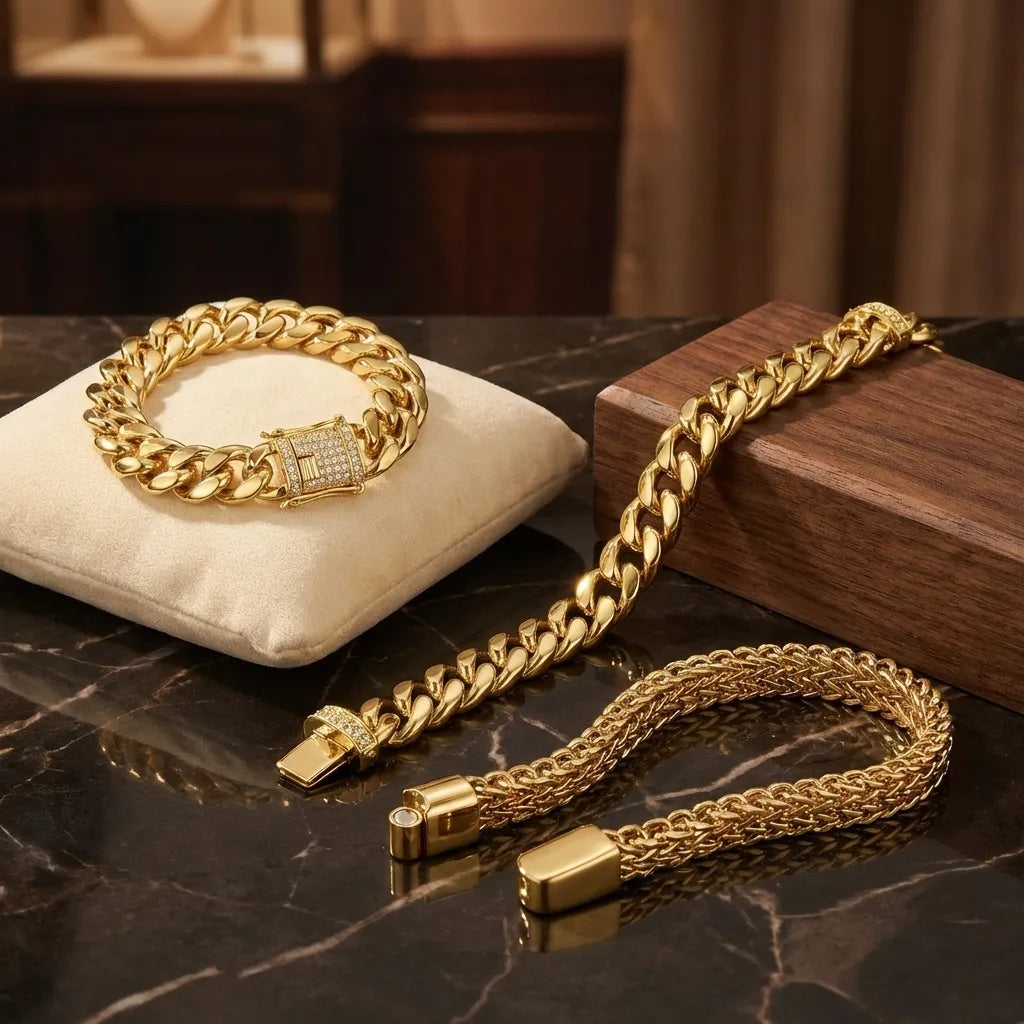 BD Gold Cuban Bracelet Men