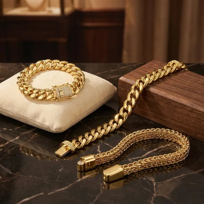 BD Gold Cuban Bracelet Men