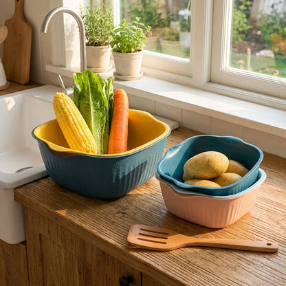 Dual-Use Washing & Strainer Bowl