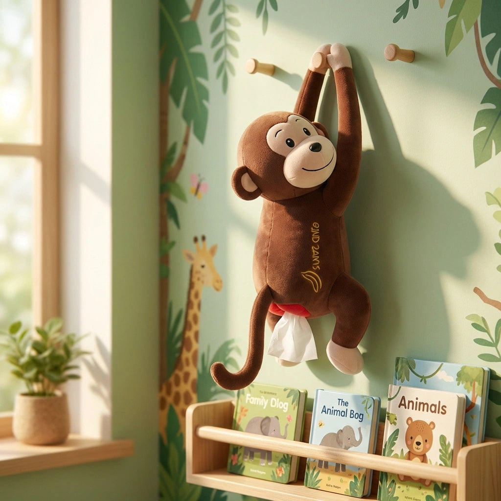 Monkey Plush Tissue Holder