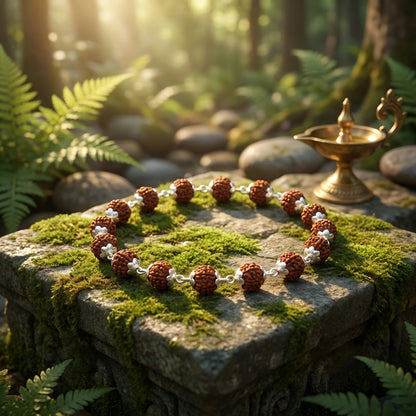 Rudraksha Bracelet Silver Plated