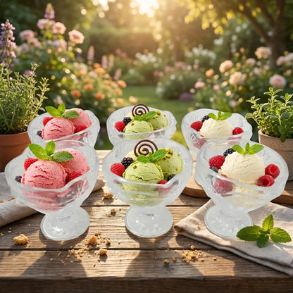 Glass Sundae Cup Set