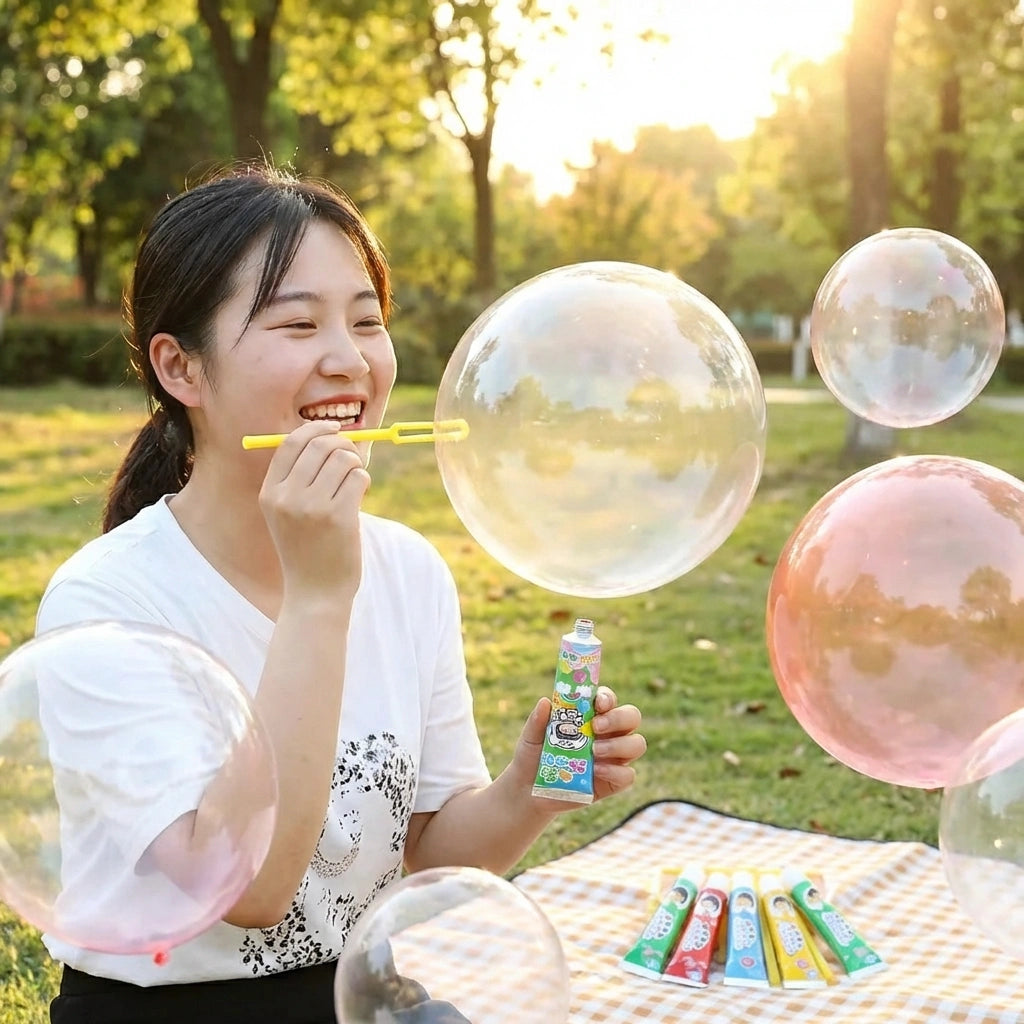 Blow Bubble Balloons Toys (Pack of 3 Tube)