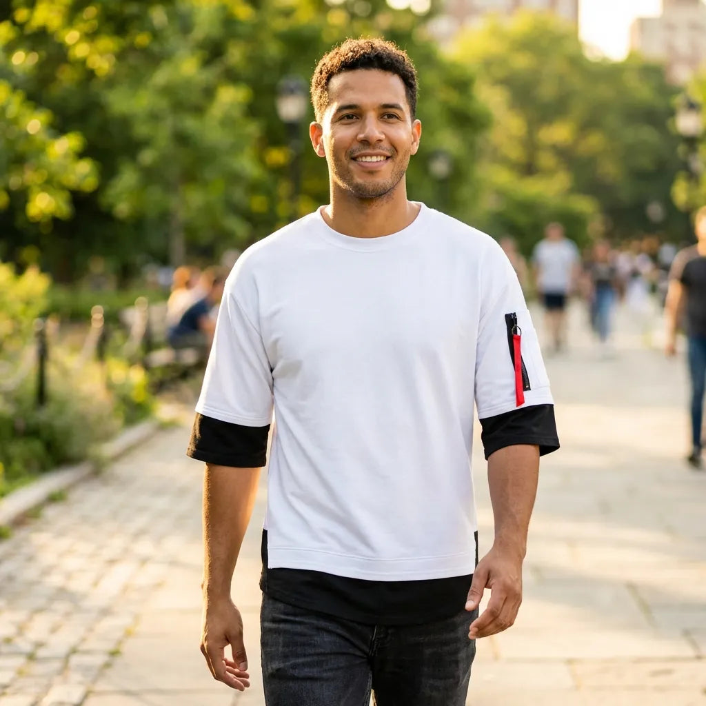 Cotton Blend Solid Half Sleeves T-Shirts