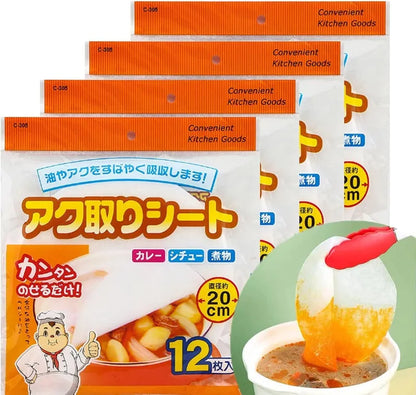 12 pcs Oil Absorption Paper Kitchenware