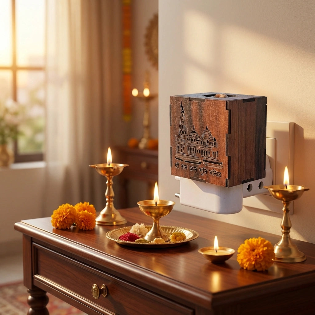 3-in-1 Ayodhya Ram Mandir Aroma Burner & Night lamp