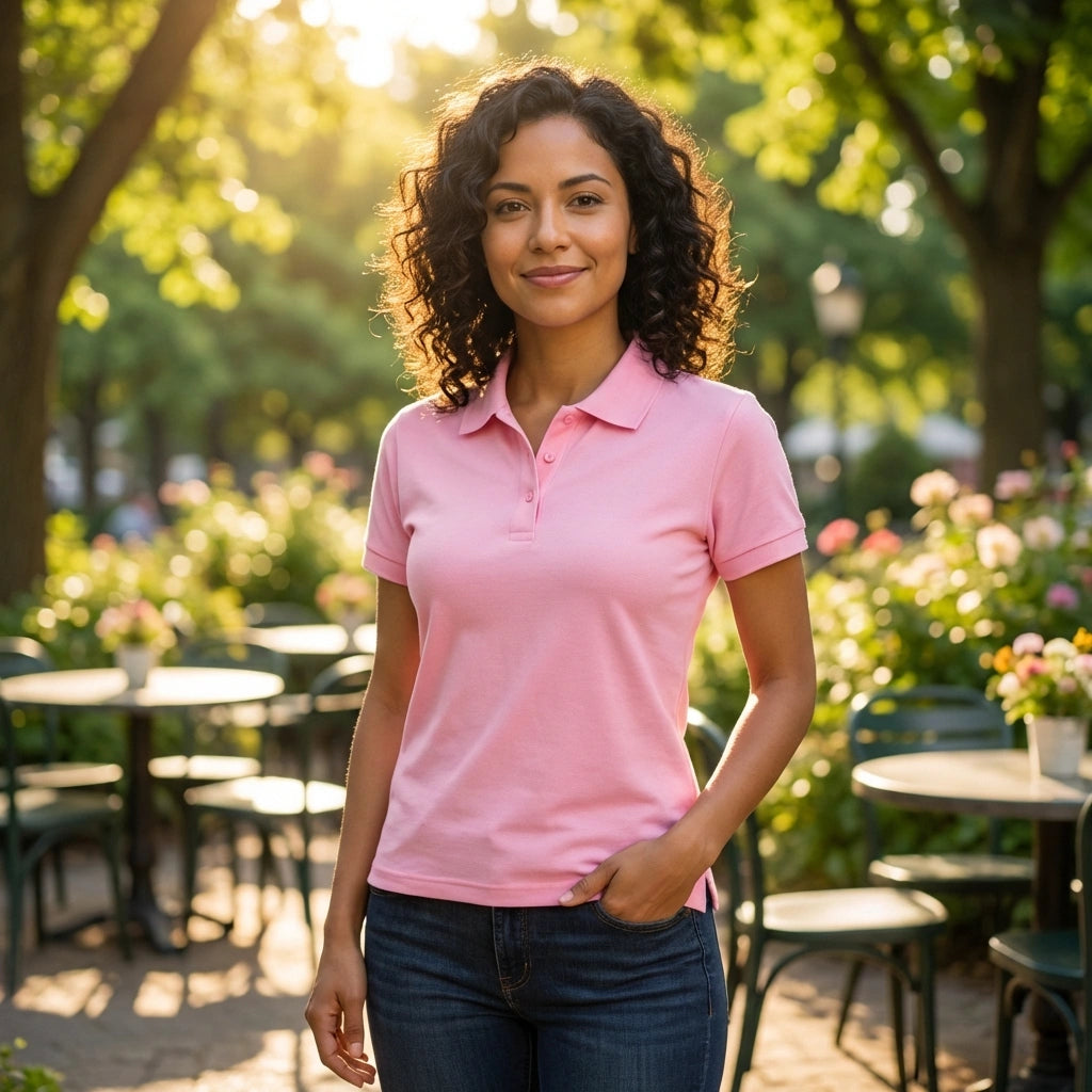 Soft Pink Polo T-Shirt
