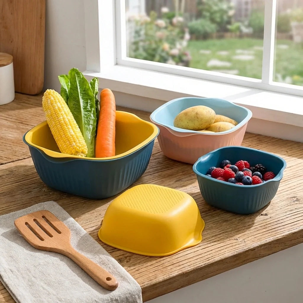 Dual-Use Washing & Strainer Bowl