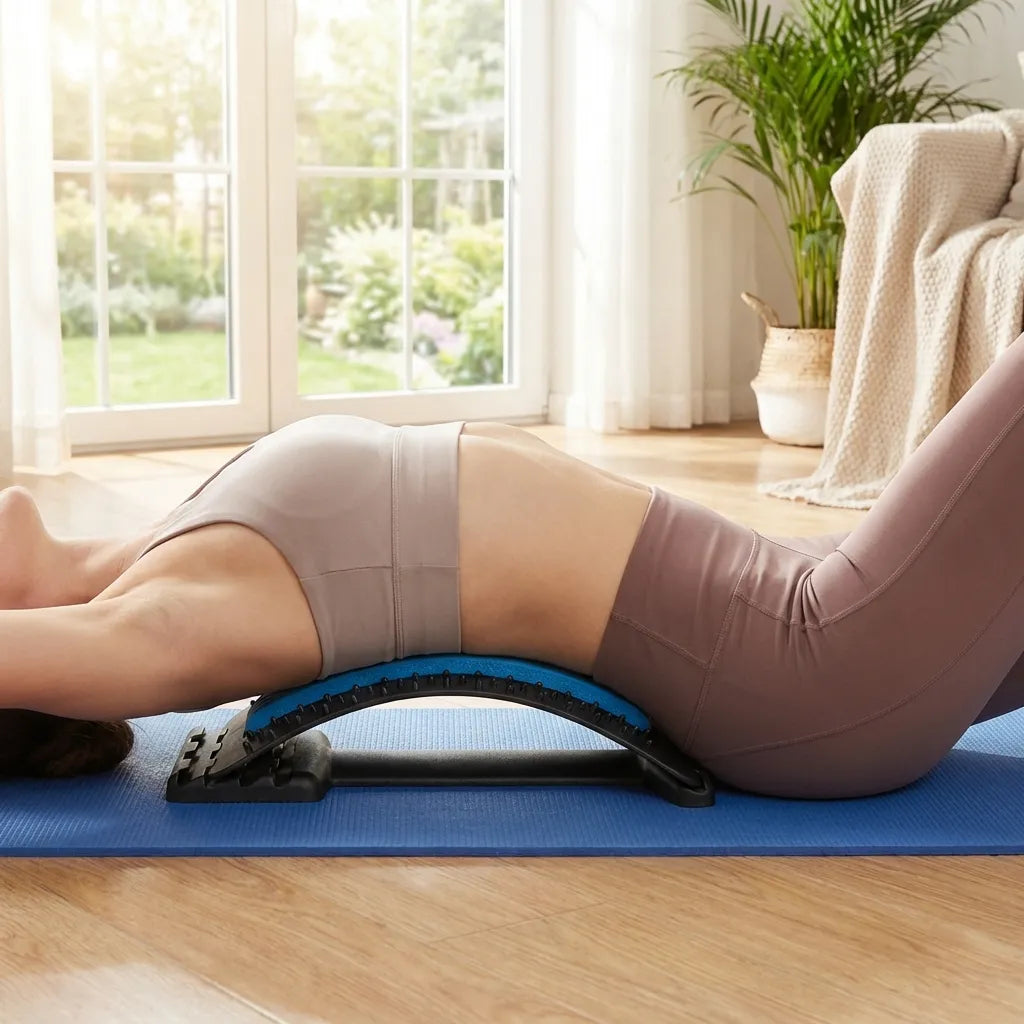 Adjustable Back and Neck Stretcher with Massage Points