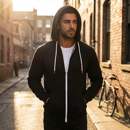 Slim Fit Printed Hoodies