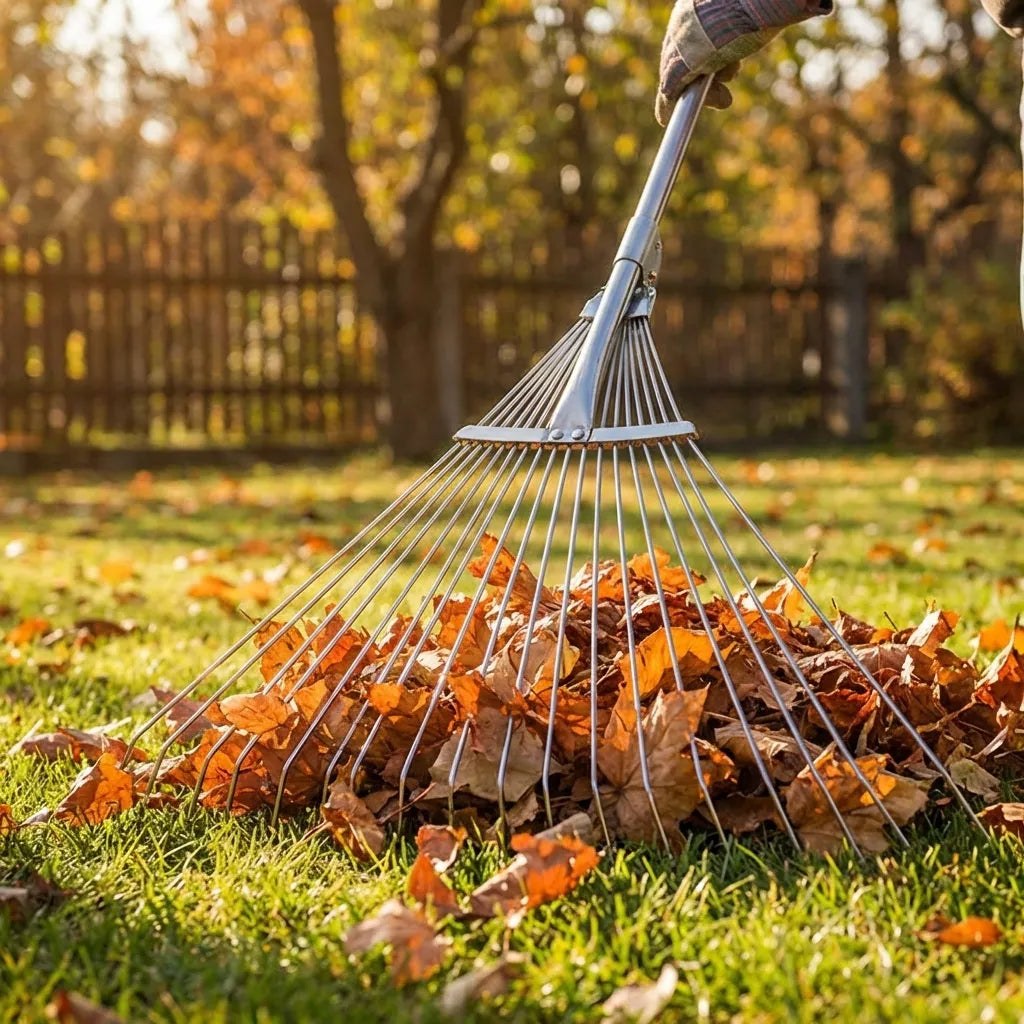 Telescopic Stainless Steel Garden Rake