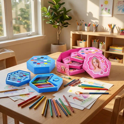 46 Pcs Plastic Art Colour Set