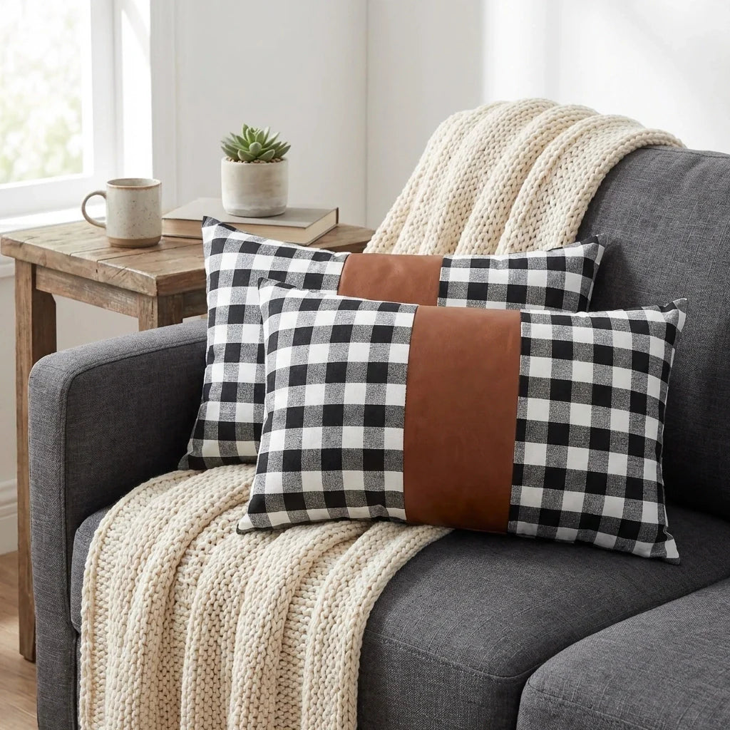 Leather Decorative Pillow Covers