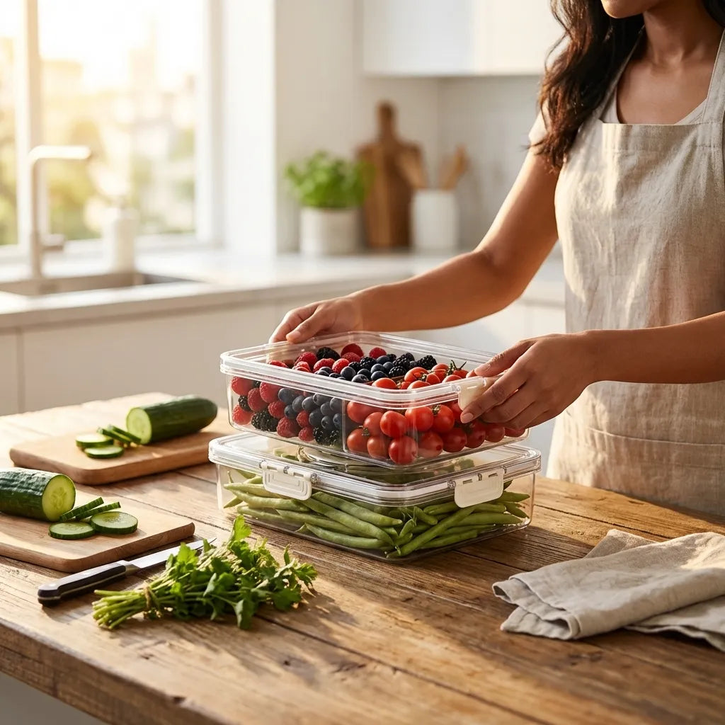 4 Compartment Fridge Storage