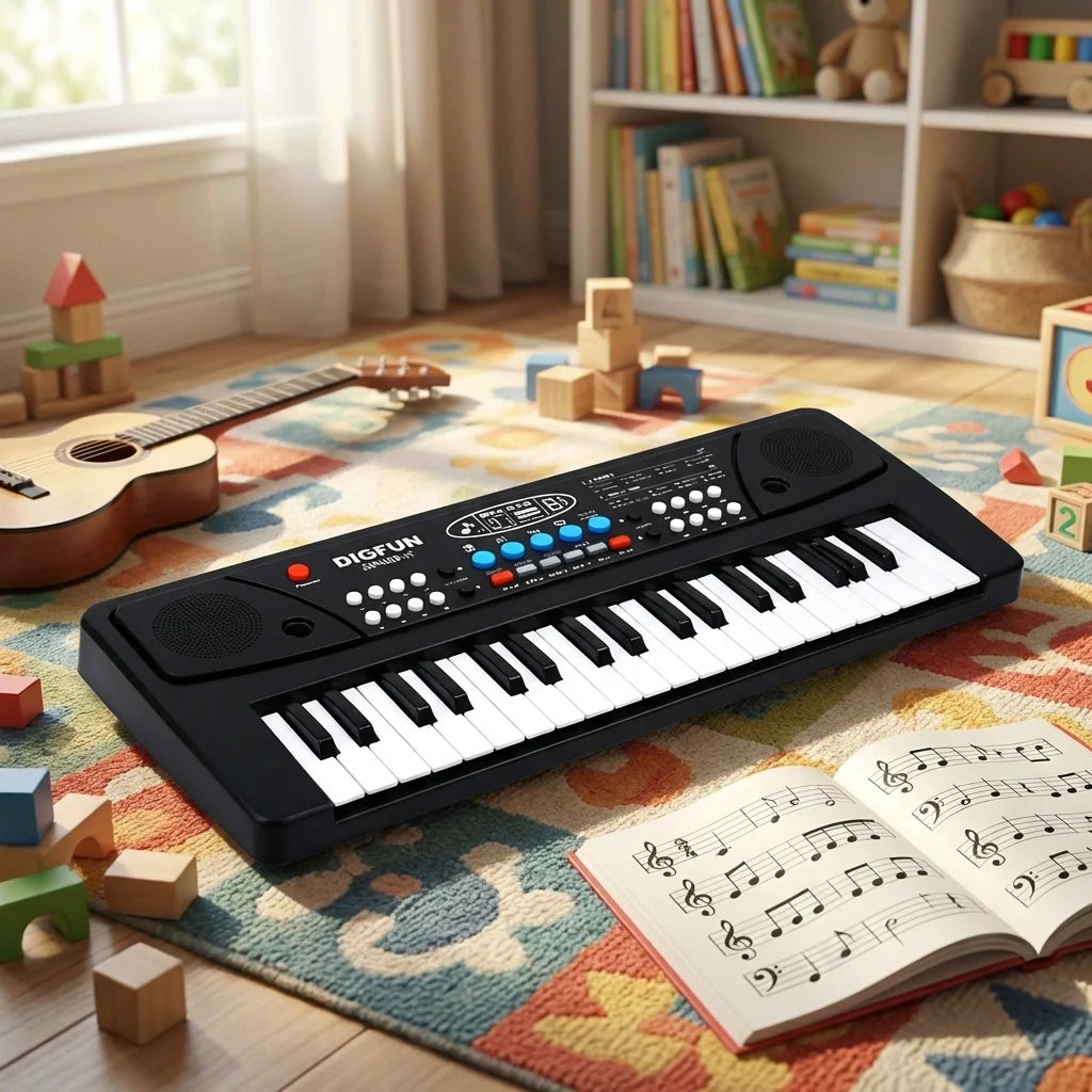 Kids Piano Keyboard with Microphone