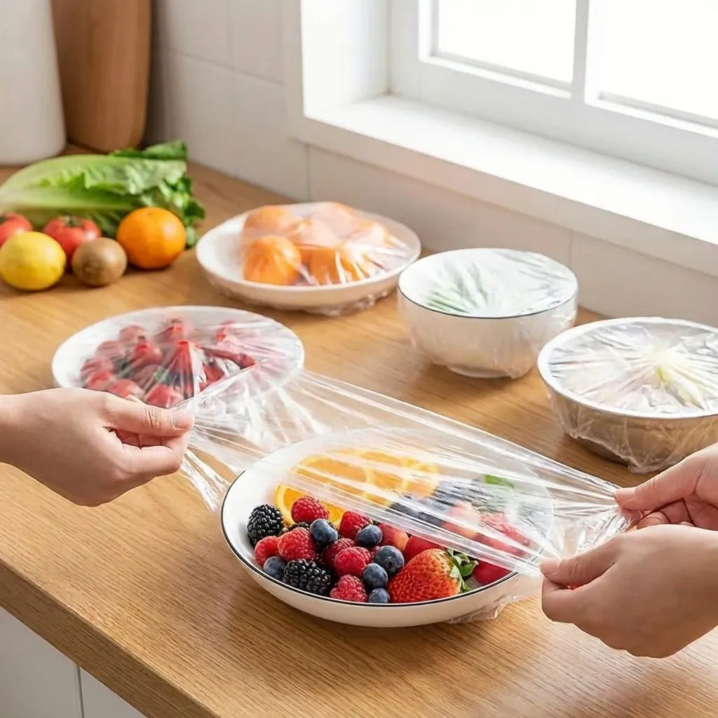 Plastic Bags - Reusable Elastic Food Storage (Pack of 2)
