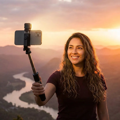 Extendable Flash 3-in-1 Selfie Stick Tripod with Bluetooth Remote