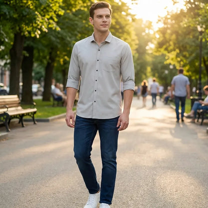 Satin Slim-Fit Shirt