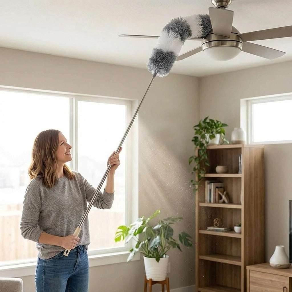 Flexible Mop Duster for Quick and Easy Cleaning with Long Rod
