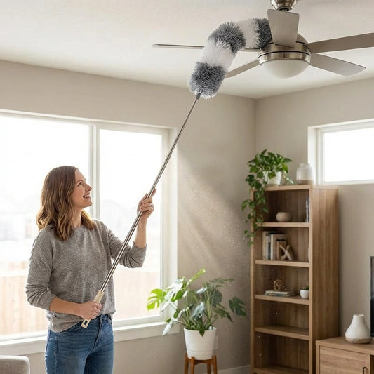 Flexible Mop Duster for Quick and Easy Cleaning with Long Rod