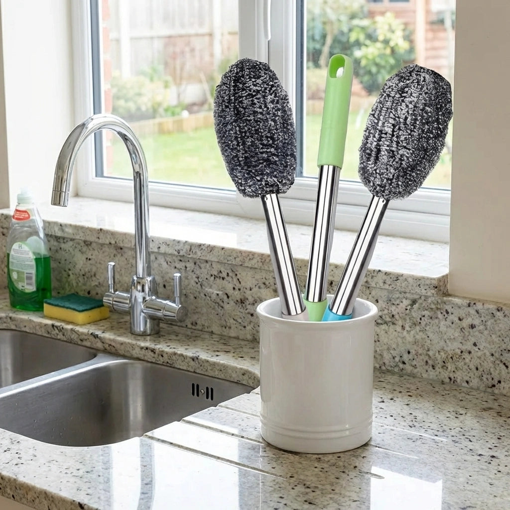 Bottle Jar Toilet Cleaner Brush Scrubber