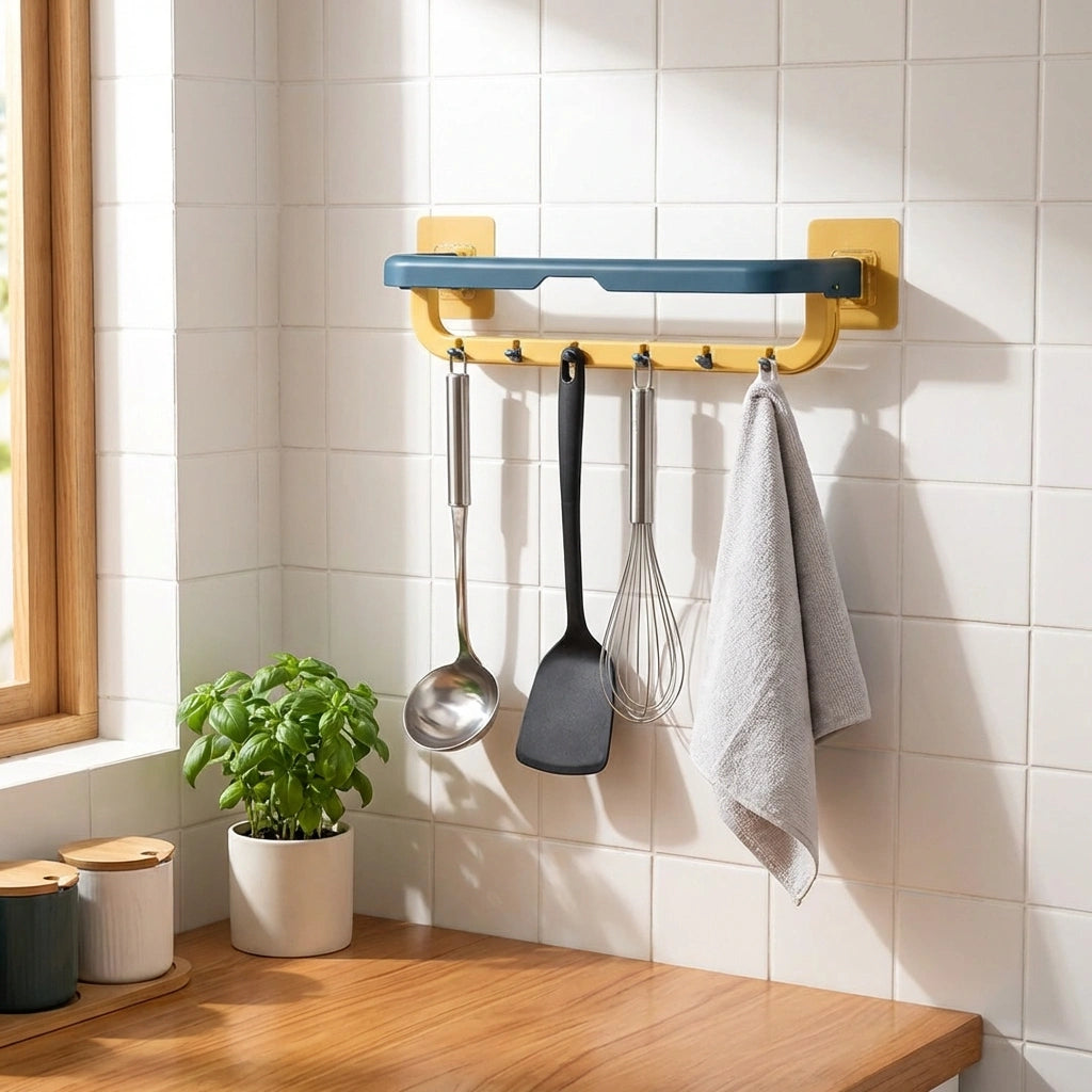 Wall Mounted Towel Holder with Hook