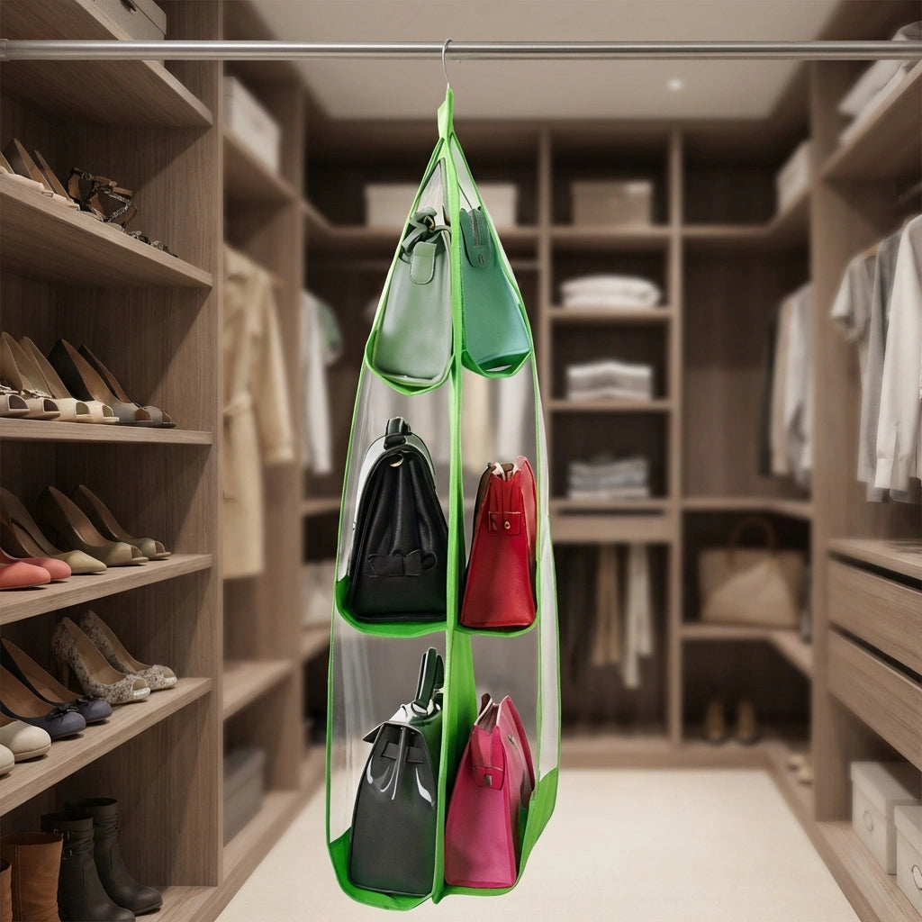 6 Pocket PVC Storage Organizer Hanging Bags