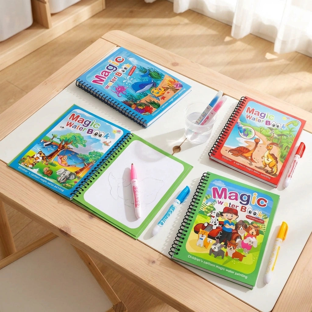 Reusable Magic Water Quick Dry Book Water Coloring Book