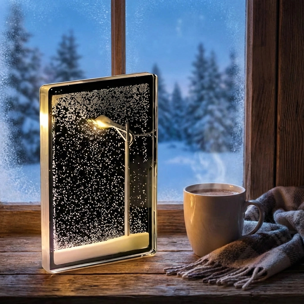 Snow Scene Light Street Lamp