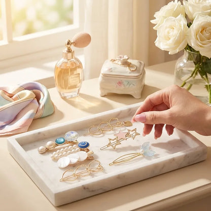 Gracious Pearl Gold Plated Hairclip