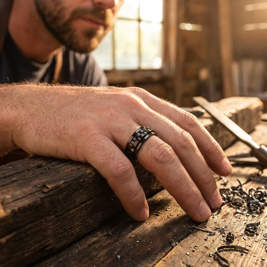 Stainless Steel Ring For Men (Pack of 2)
