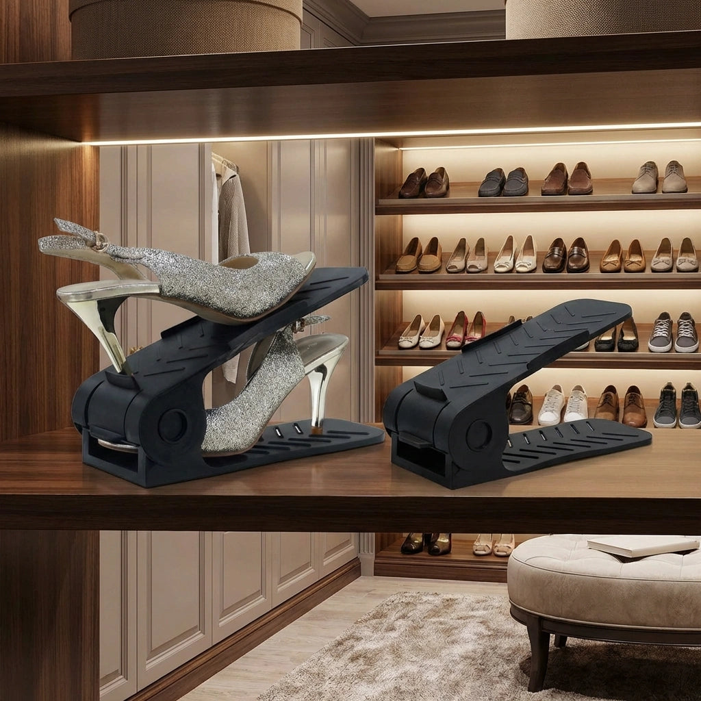 Shoe Organizer - The Adjustable Shoe Rack Space Saver (6 pac)