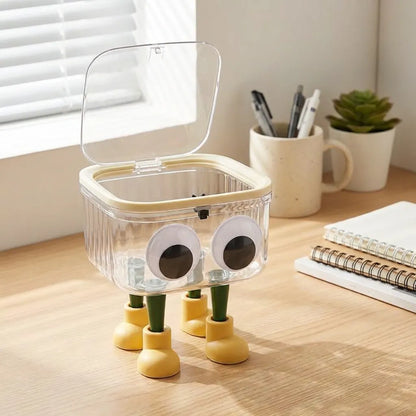 Cute Cartoon Trash Can with Lid