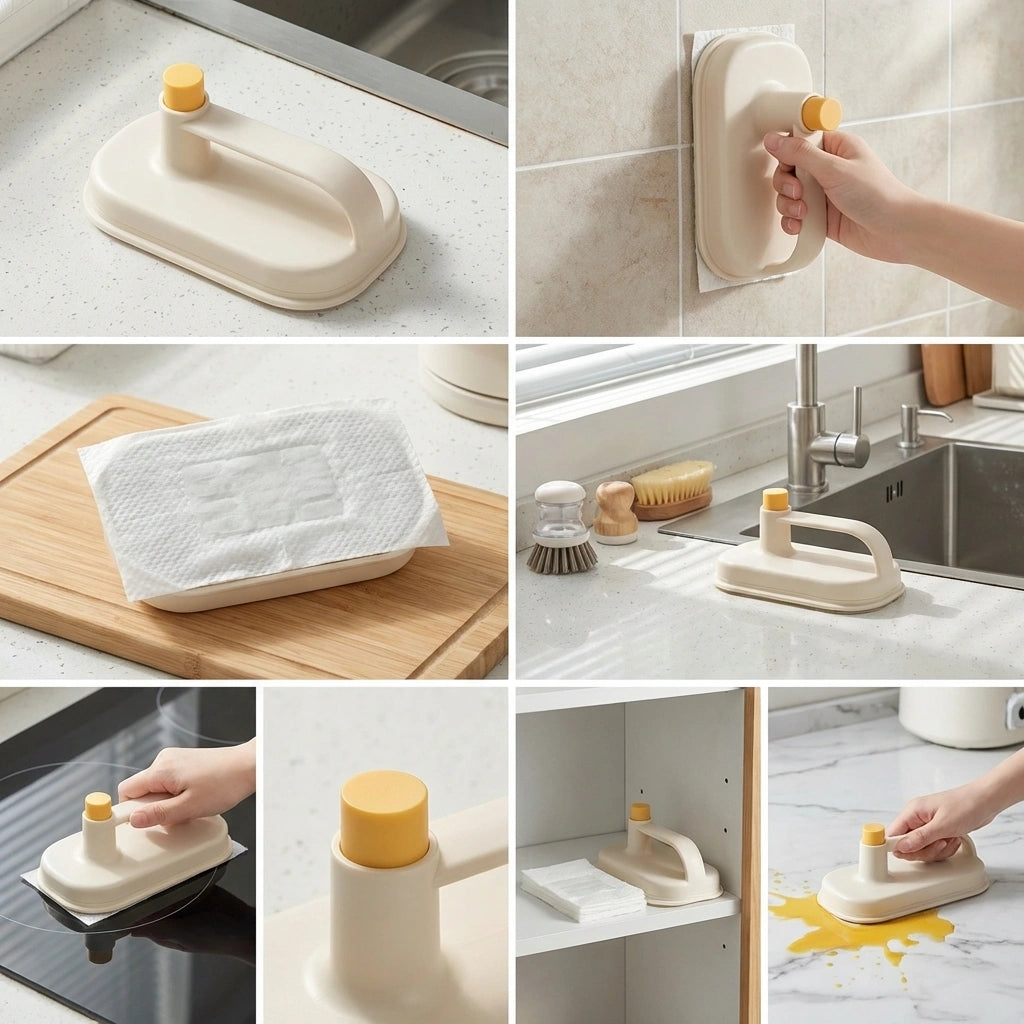 Disposable Magic Wipes Cleaning Brush with Handle