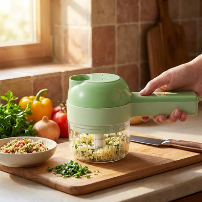 4 in 1 Portable Electric Vegetable Cutter Set