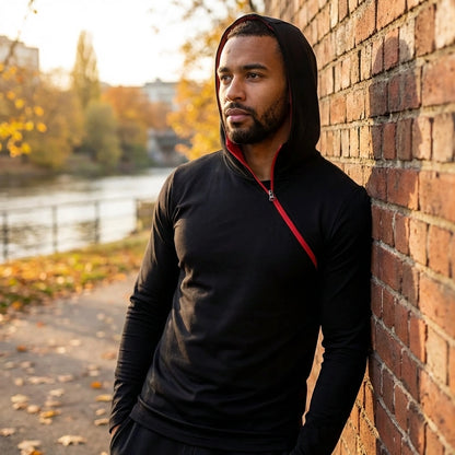 Black Cotton Hoodie Duo