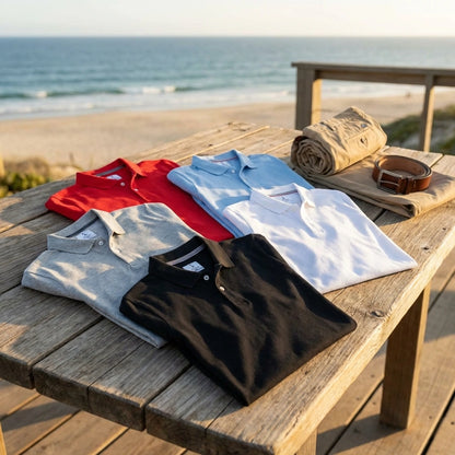 Plane Matty Solid Half Sleeves Mens Polo neck T-Shirt Pack Of 5