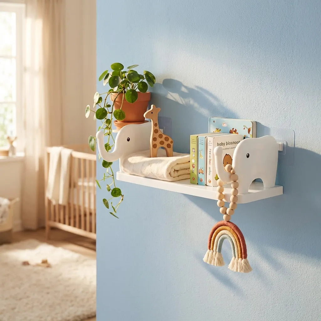 Elephant Shape Self  Floating Wall Shelf