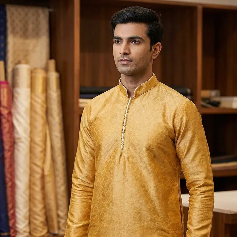 Elegant Yellow Festive Kurta