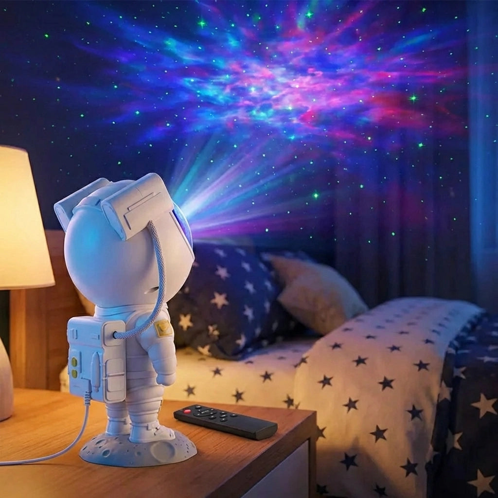 Astronaut Galaxy Projector - 360 Magnetic Head Rotation, Remote Control