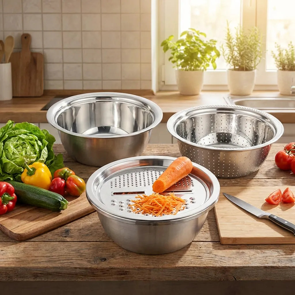 3-in-1 Grater & Colander
