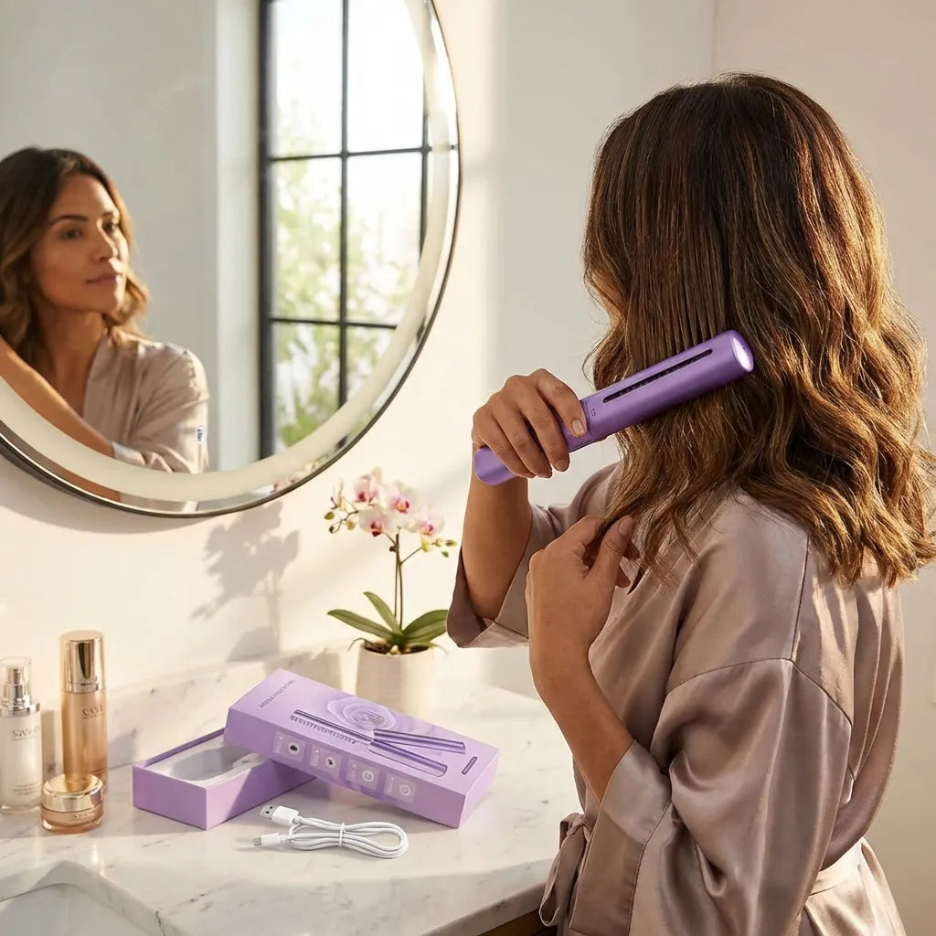 Meneflix Portable Mini Hair Straightener Comb