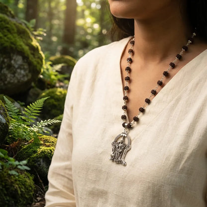 Karungali Mala with Murugan Pendant
