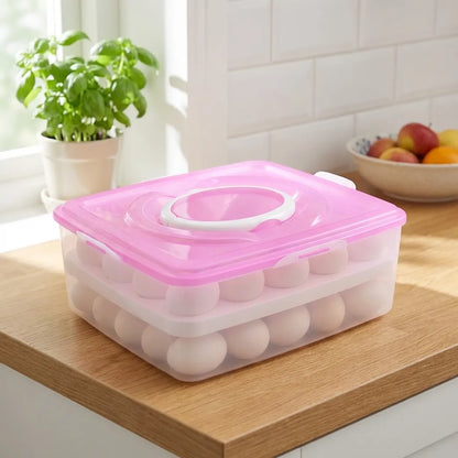2 layer 32 Grid Egg Tray With Lid