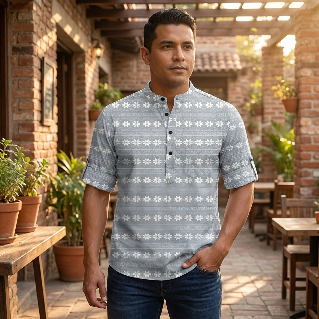 Multicolor Printed Cotton Shirt