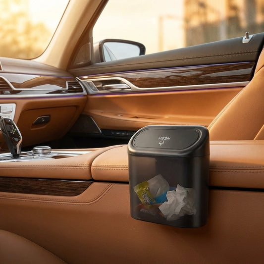 Mini Car Trash Bins Portable Waterproof Dustbin Interior Garbage Waste